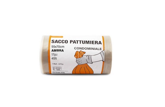 Sacco pattumiera 55 x 70 da 17  pz   