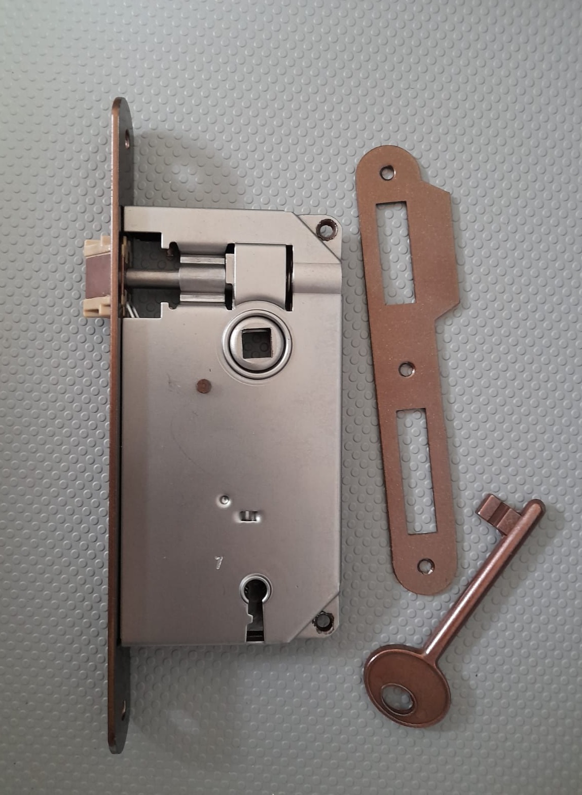 Serratura patent piccola bronzata bordo TONDO - AGB 