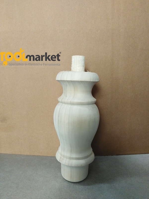 Piede in legno per mobili 195x40 in Ontano