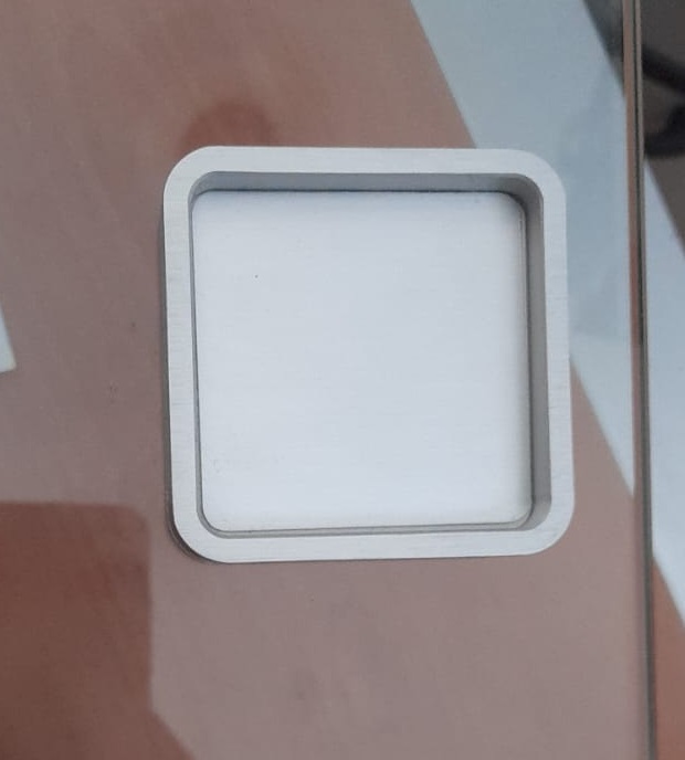 Maniglia porte scorrevoli vetro adesiva quadra Fimet 3931128