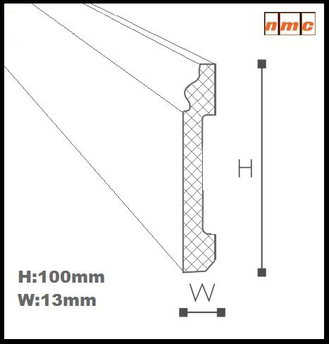 Battiscopa wallstyl FB2 cm10 prezzo al metro