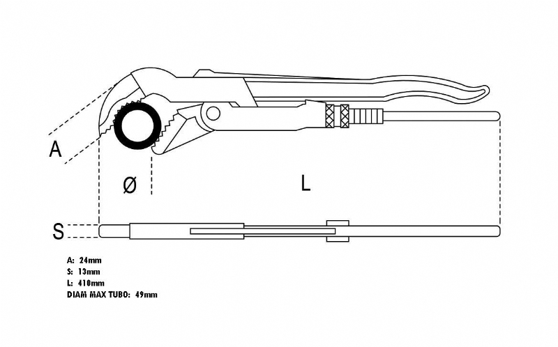 Giratubi svedese 410mm BETA