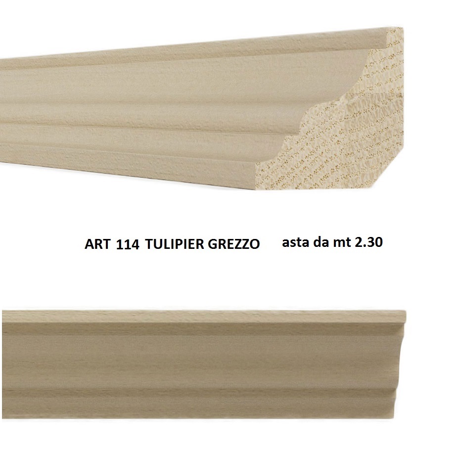 Cornice art.114 tulipie' grezzo da metri 2.6