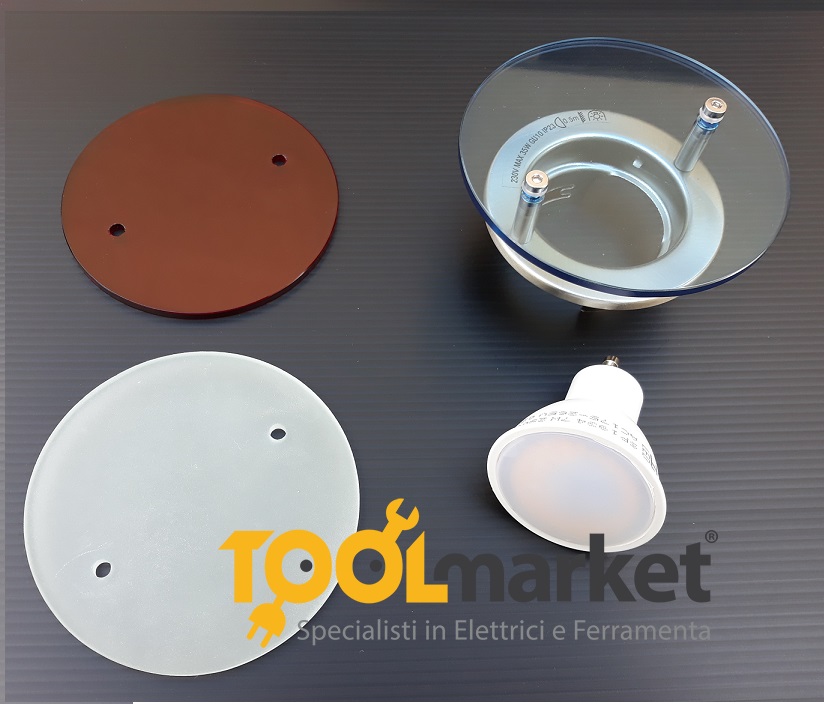 Faretto incasso LED set 3 pz con vetri intercambiabili 59363/17/55 MASSIVE
