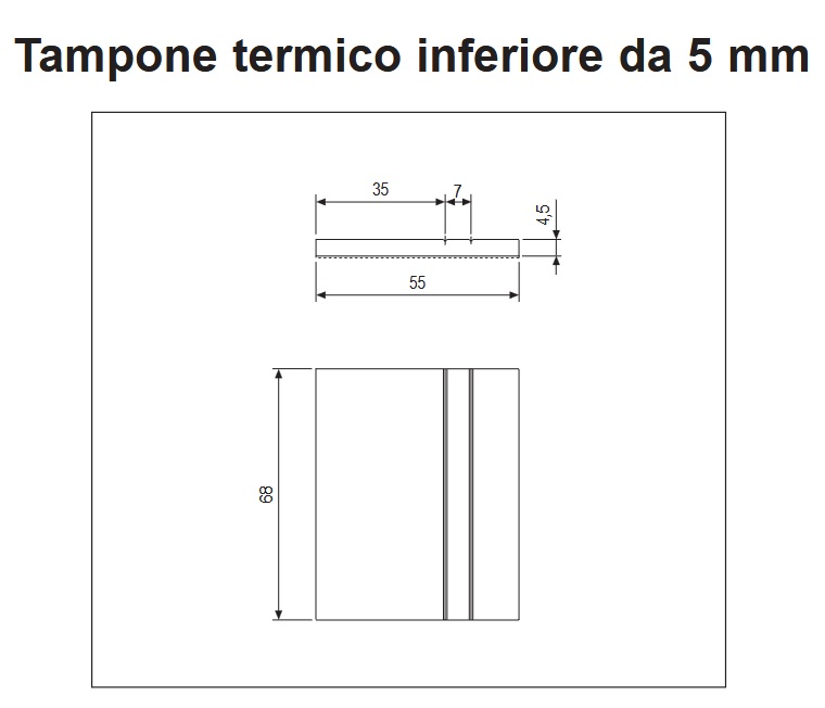 Tampone termico inferiore da 5 mm G007280024 - AGB  