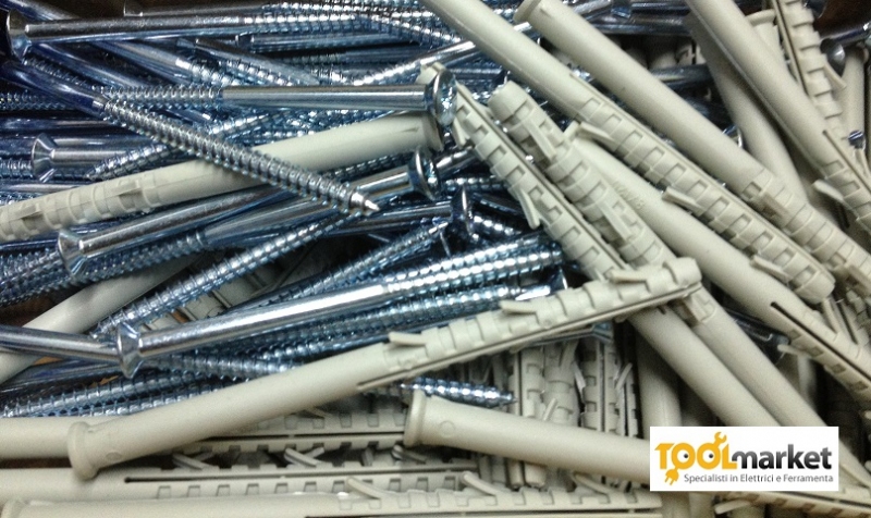 Tasselli e viti in confezioni