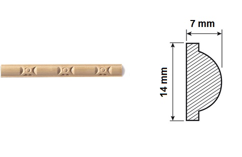 Cornice intagliata 03.m4091 comf da 14 mm