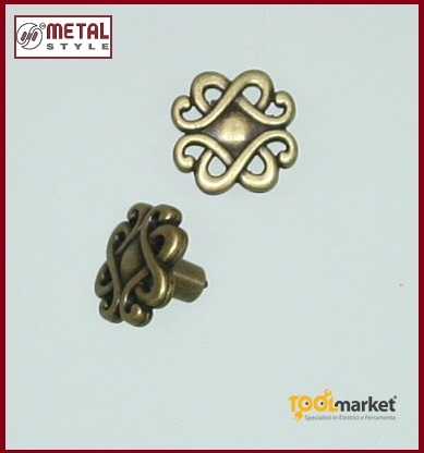 Pomolo per mobili lavorato metalstyle anticato 24108Z0300B09