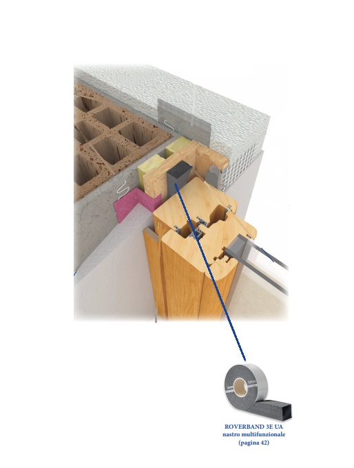 Nastro 3 E-UA autoespandente sigillante per infissi a battente classe A da 25 mm da 8 mt