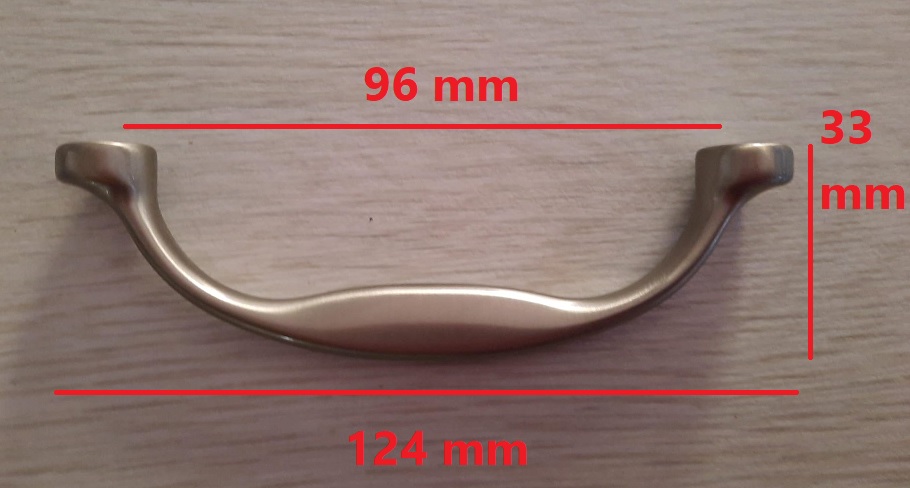 Maniglia per mobile nichelata da 96 mm Conf 968/b
