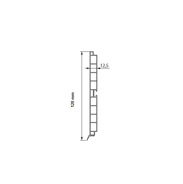 Zoccolo da cucina  Anodizzato satinato EMUCA H 120 mm da 3 mt