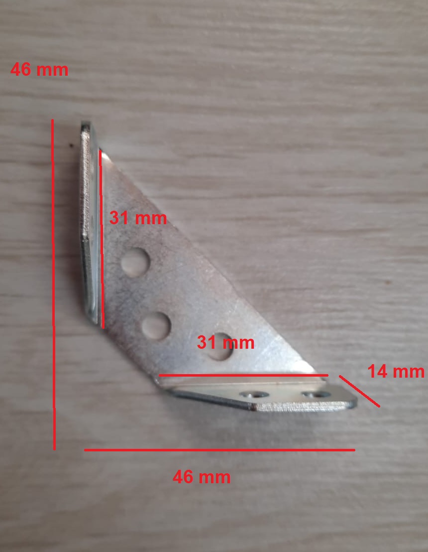 Piastra angolare 45 °  art 8/908