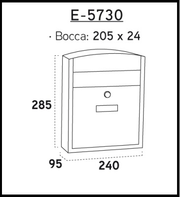 Cassetta postale acciaio INOX Compact E-5737