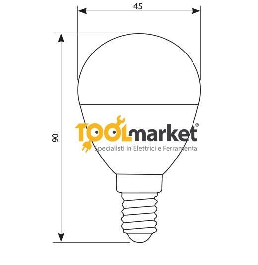 Lampada led 9w sfera ceramica E14 luce naturale