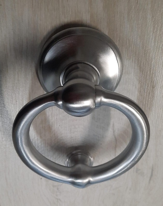 Battente per portone RING ottone cromo satinato  Cottali  