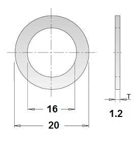 Anello di riduzione disco CMT D.20 f. 16 299.222.00