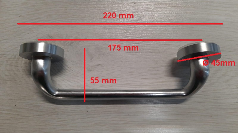 Maniglione per portoni Rondine cromo satinato RDS
