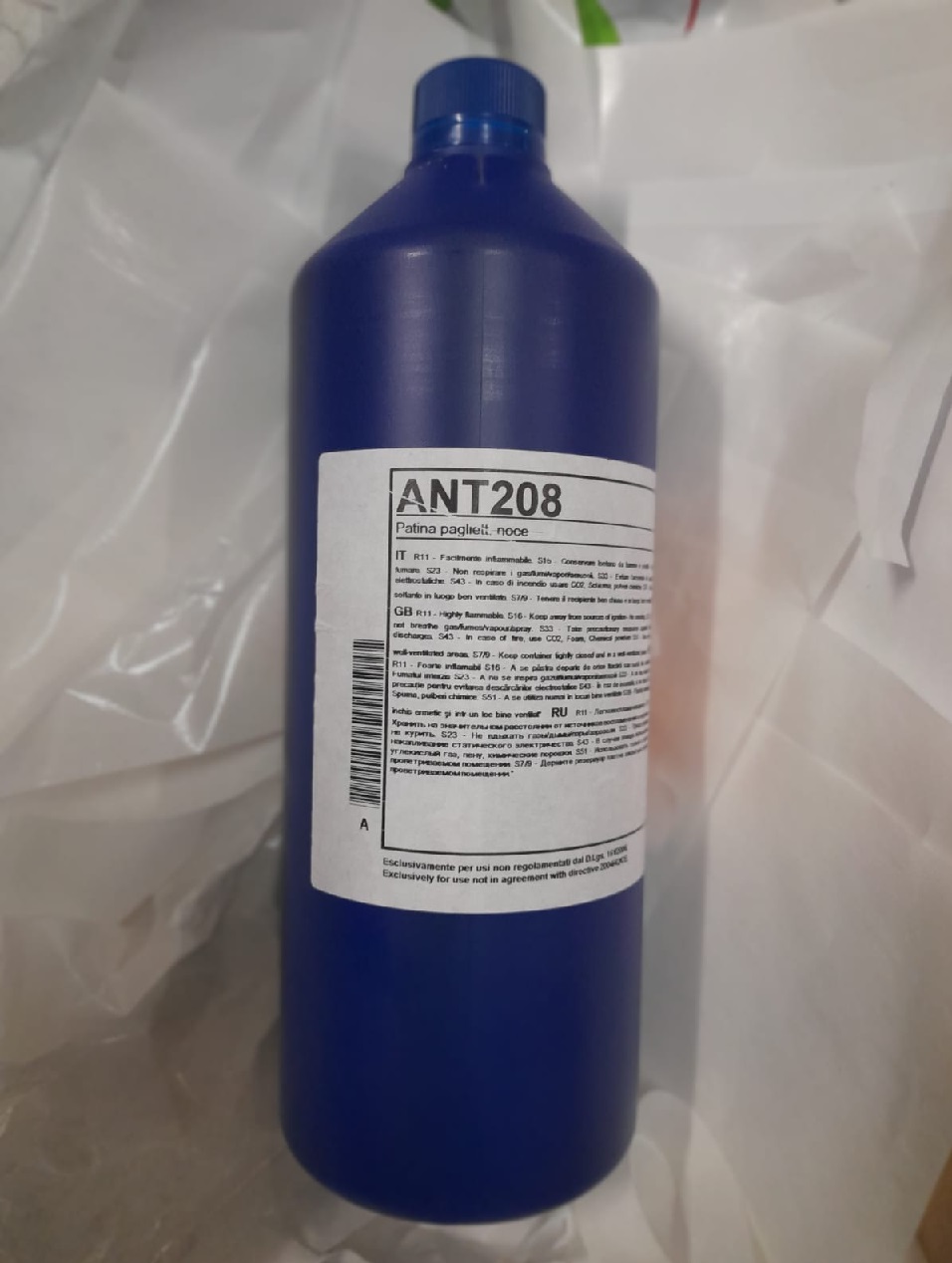 Patina a solvente pagliettabile ANT 208  NOCE da 1 lt - SIRCA