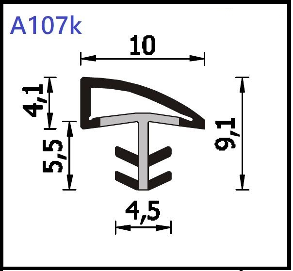 Guarnizione per infissi A107k