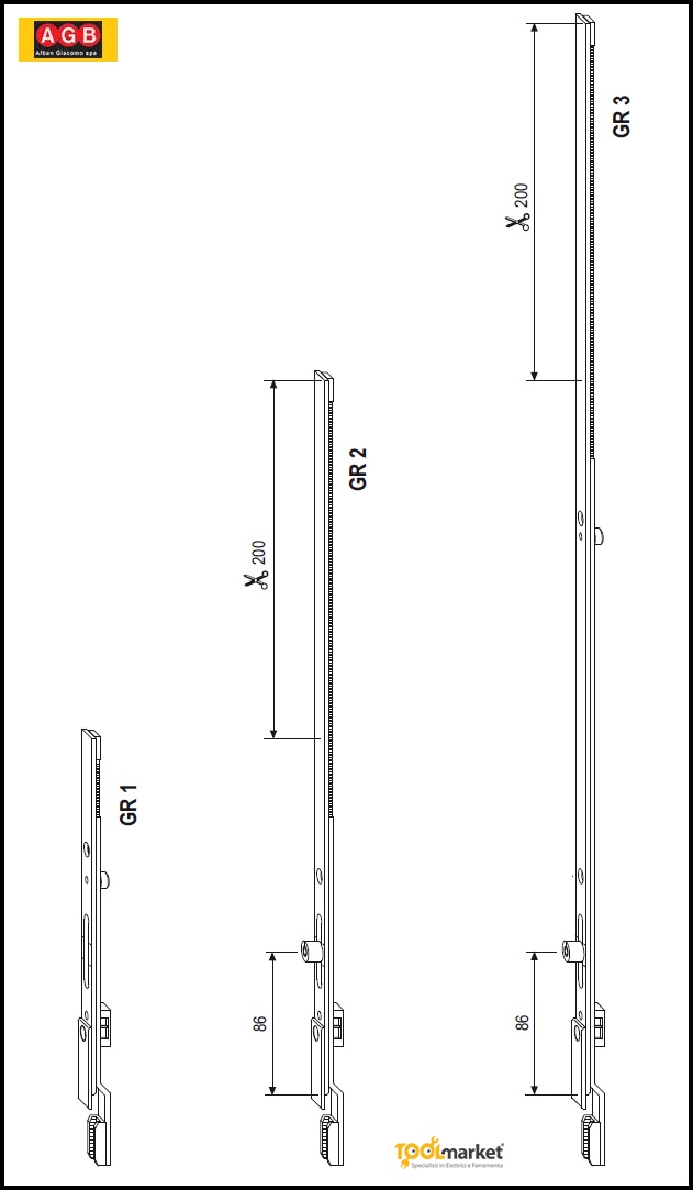 Prolunga per chiusure A400200001 - AGB