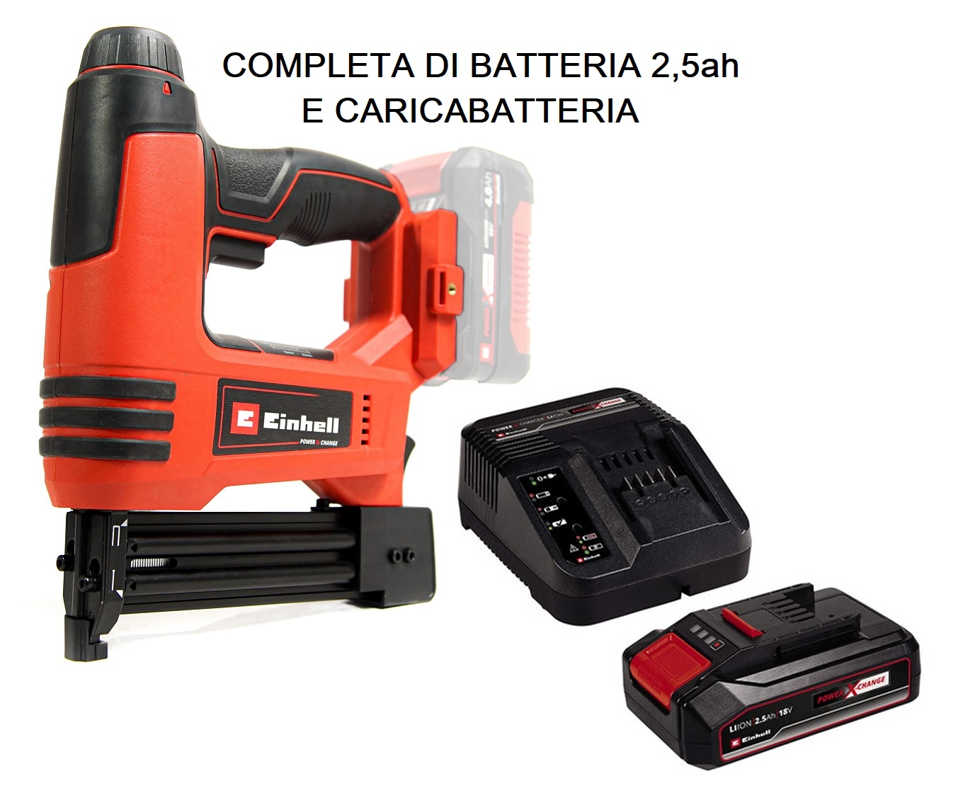 Chiodatrice graffattrice TE-CN 18 li Einhell con batteria e caricabatteria