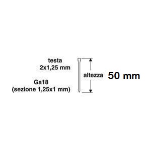 Chiodi 50 mm per chiodatrice pneumatica 1000pz Valex 1455604