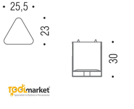 Pomolo a V per mobile art. F528 cromosat -  FORMAE