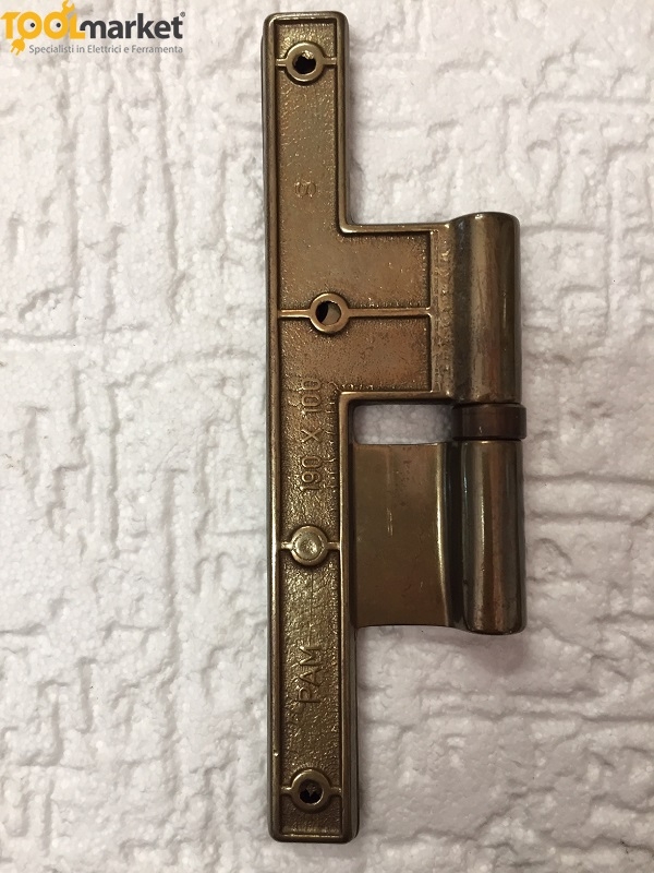 Cerniera in ottone in 3 colorazioni 190x100