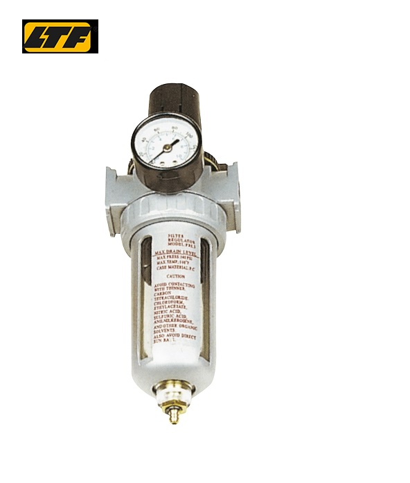 Regolatore di pressione 1/4 con rubinetto e manometro LTF