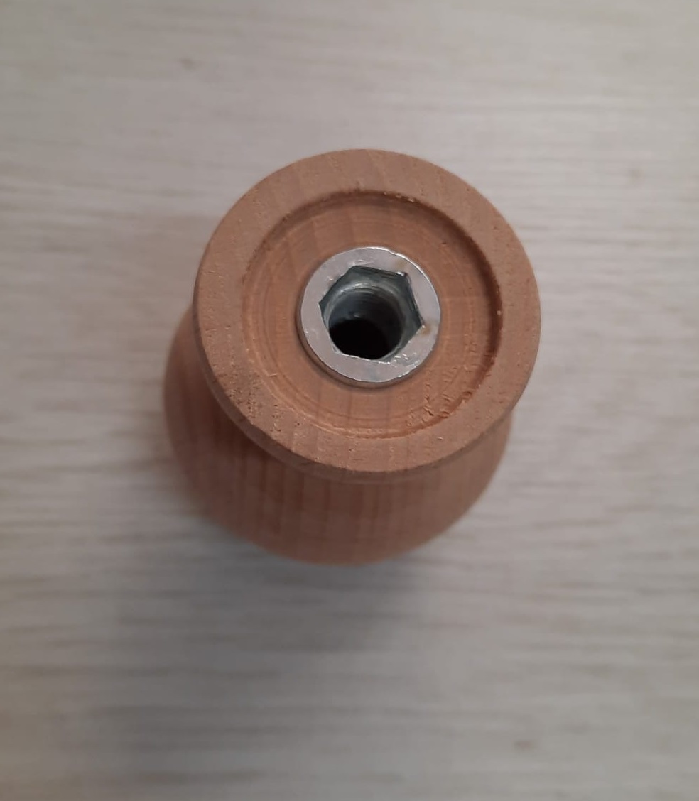  Piedino in Faggio grezzo per Mobili ø 51 x H 59 mm