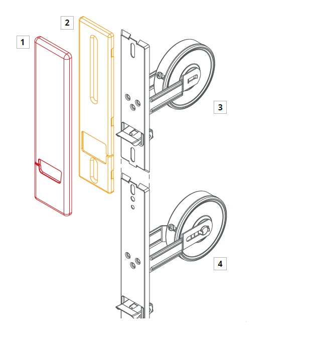 Copriavvolgitore  universale bianco in abs