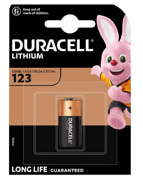 Batteria litio 3 V DL123A duracell