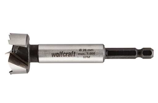 Fresa cerniere con codolo esagonale 40mm Wolfcraft 3325000 