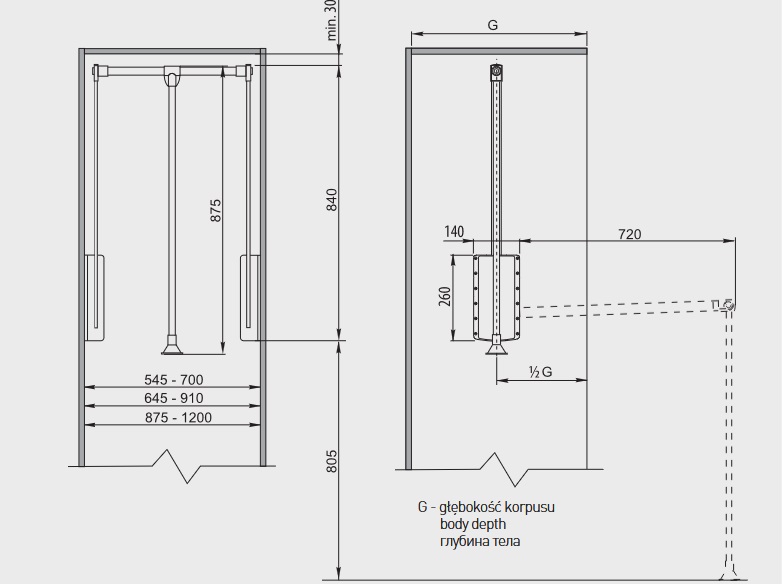 Appendiabiti pieghevole Bianco PG-ST83115-10 GTV