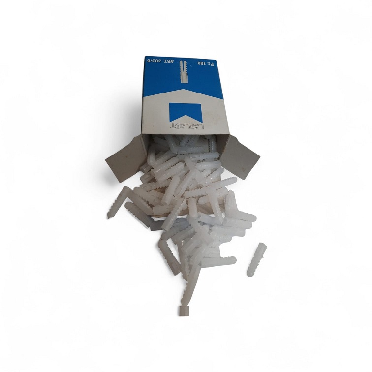 Tasselli ad espansione nylon  6  x 25  mm  da 100 pz   