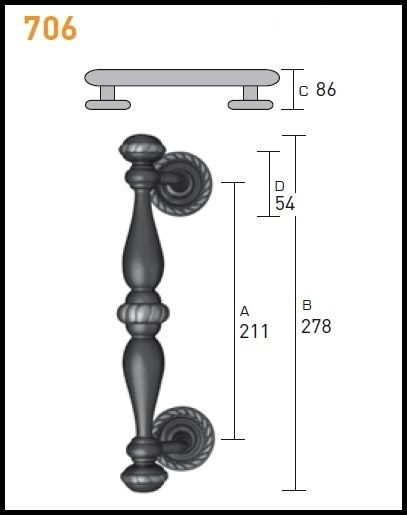 Maniglione 706 bronzo