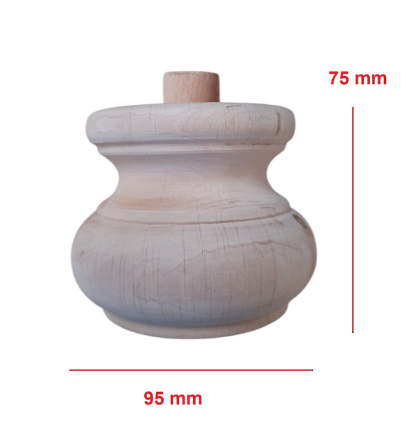 Piede in legno 75x95 in Ontano 53008.10000.00 metalstyle Piede in legno 75x95 in Ontano 53008.10000.00 metalstyle