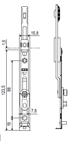 AGB Terminale inferiore  ribalta A501930206 ARTECH