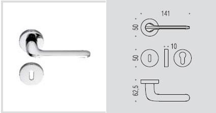 Maniglia Roboquattro oroplus Colombo Design