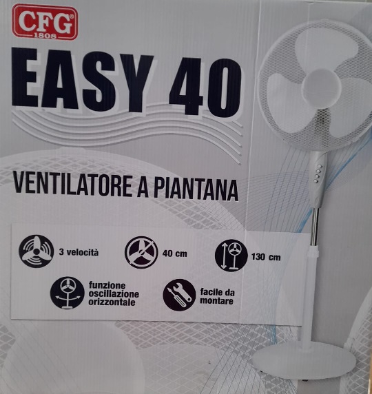 Ventilatore a piantana bianco Easy 40 CFG
