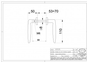 Maniglia nera per porta quadro 8 IBFM art.535