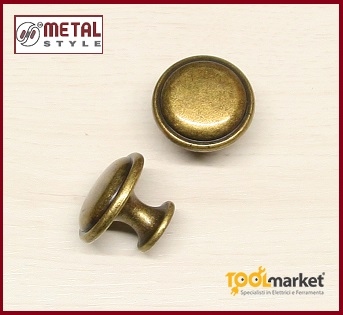 Pomolo tondo Ø 30 mm per mobili anticato 24221Z0300009 Metal Style