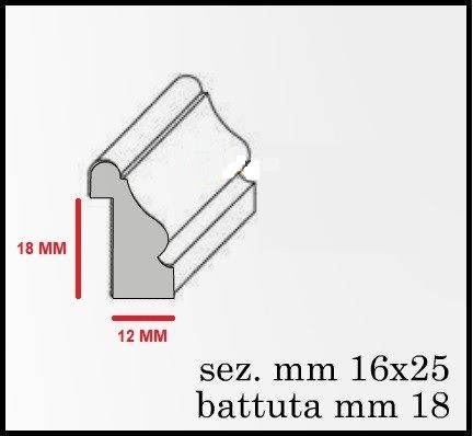 Fermavetro legno sagoma A18 grezzo