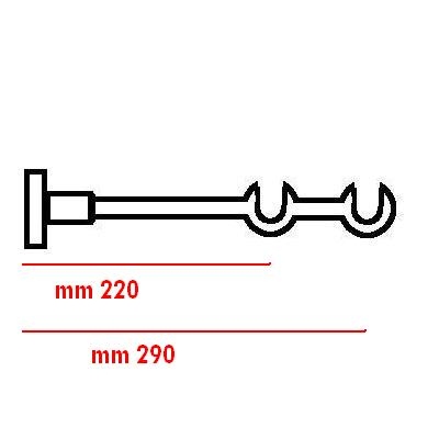 Supporto doppio cm29 Nikel satinato