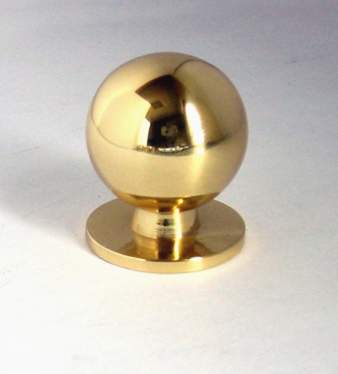 Pomolo tondo per mobile ottone lucido art 710 varie misure - ELAB 