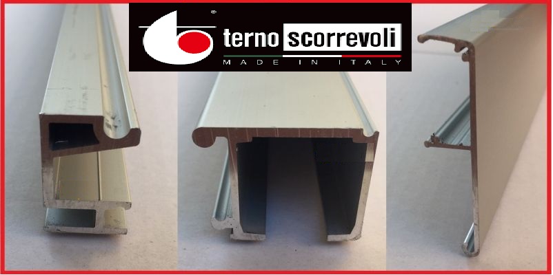 Kit per porta scorrevole per infissi in legno a mantovana alluminio CLASSIC - TERNOSCORREVOLI
