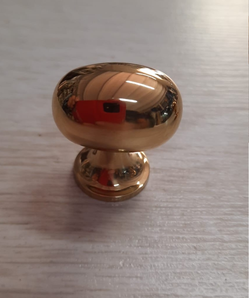 Pomolo per mobile ovale ottone lucido art 775 varie misure - ELAB    