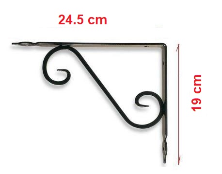 Reggimensola in ferro ramato antico 24.5 cm