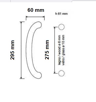 Maniglione Polo  ottone bronzato sfumato Linea Cali'  