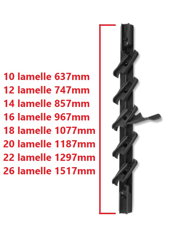 Meccanismo per persiane orientabili TIN LUX54  coppia per lamelle da 6 cm in alluminio e PVC